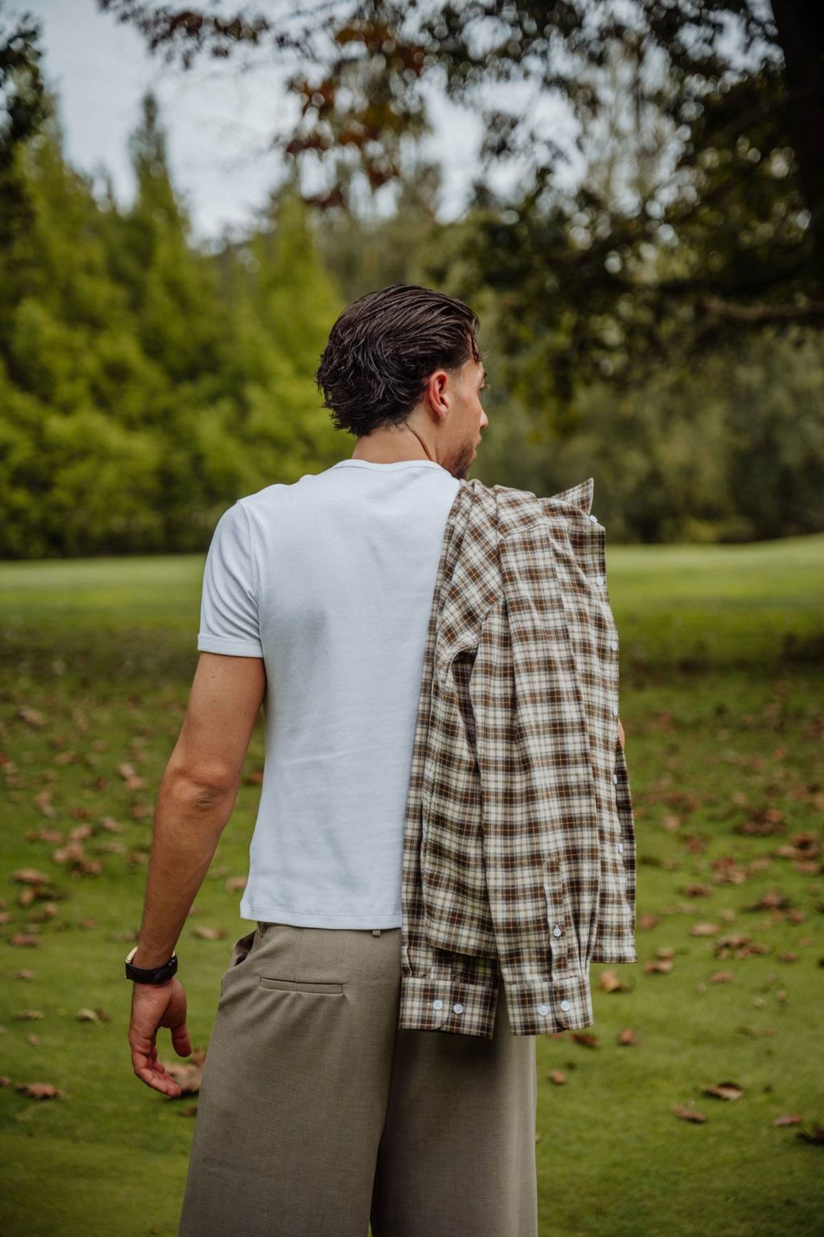PATCH FLANNEL SHIRT BROWN
