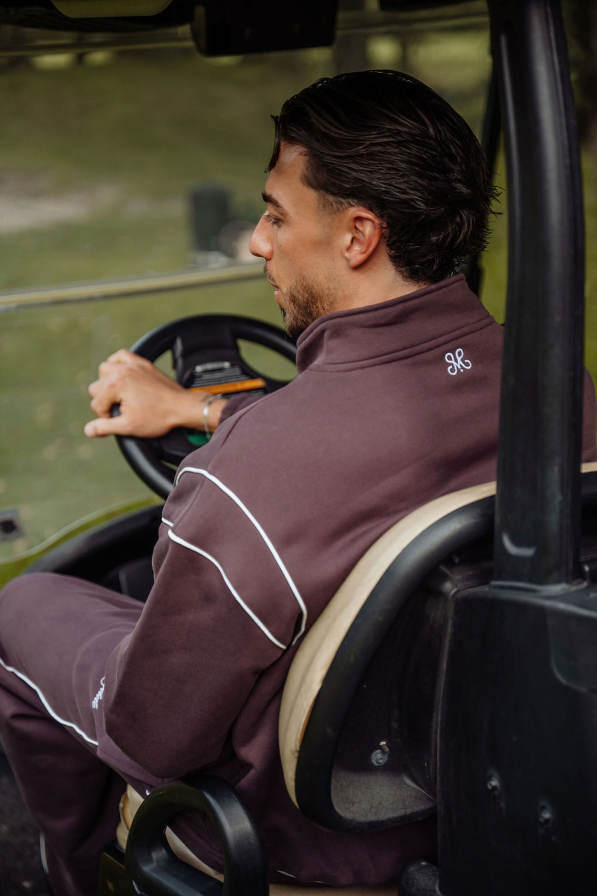 SCRIPT TRACK JACKET PLUM