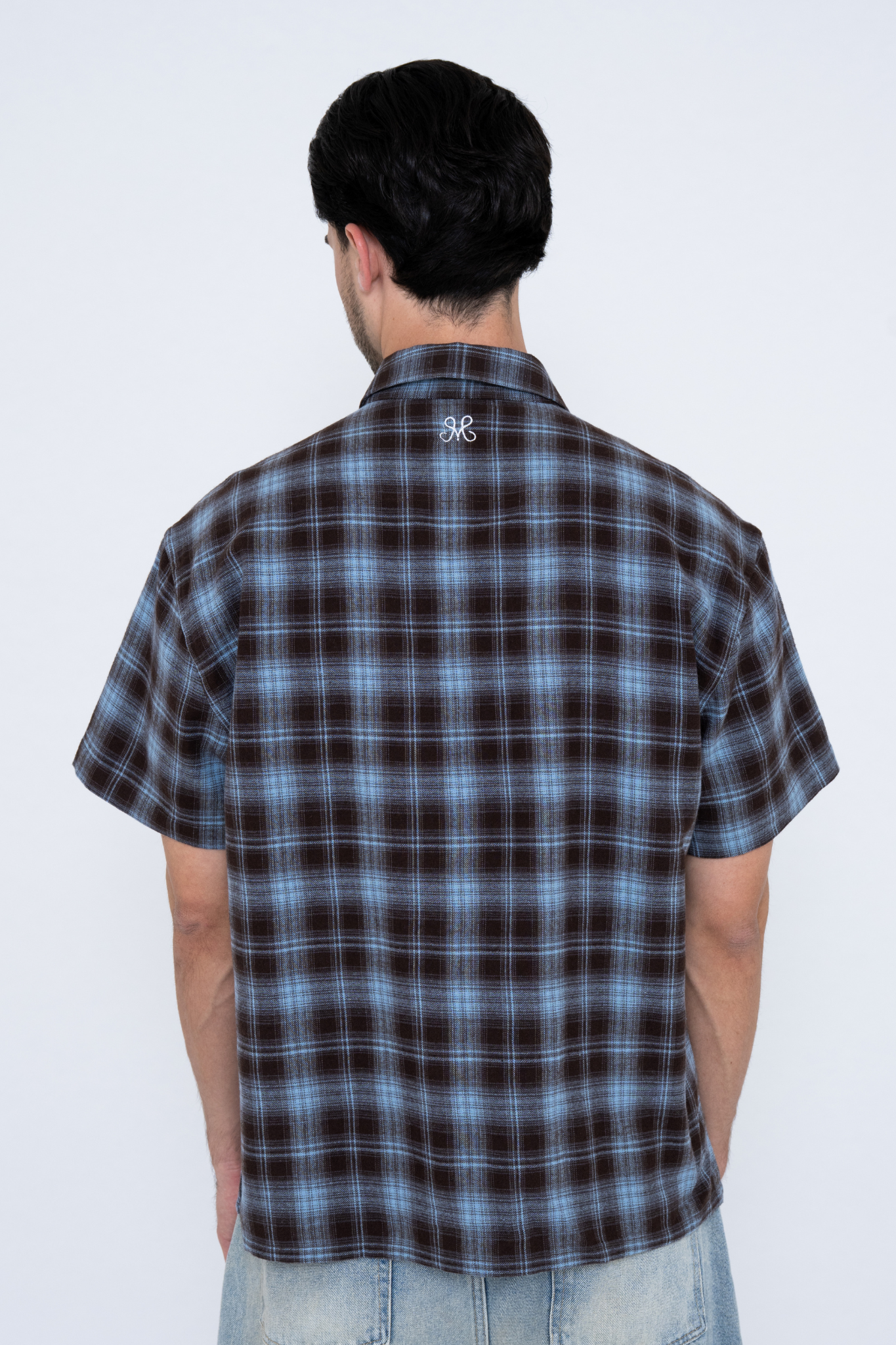CHECKED SHIRT BROWN BLUE