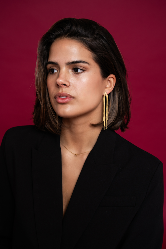 DROP CHAIN EARRINGS GOLD