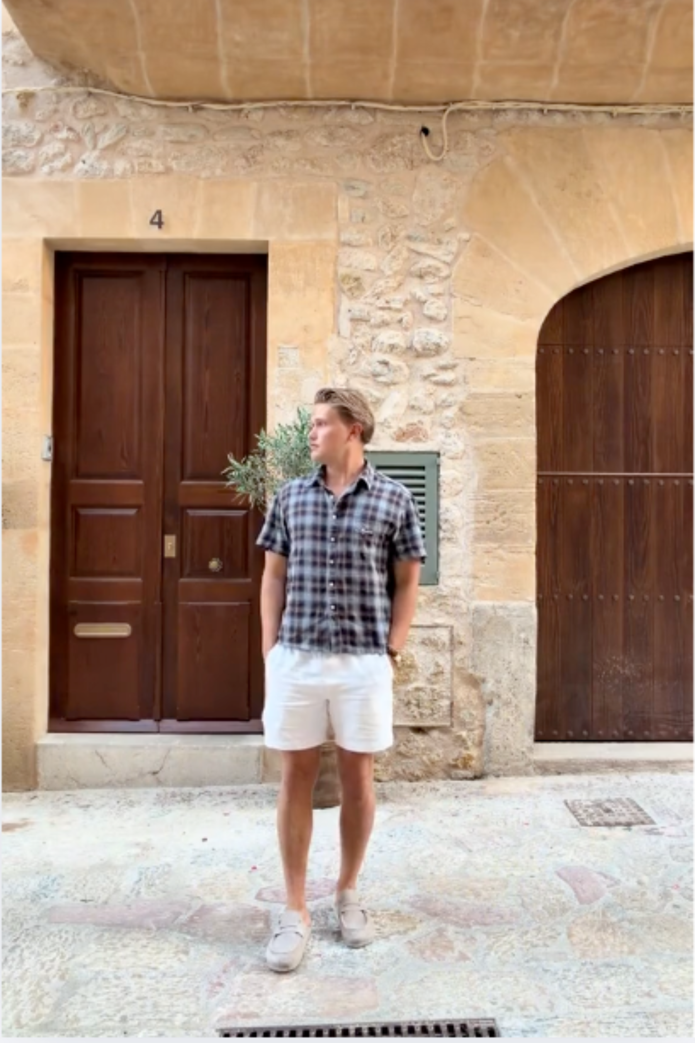 CHECKED SHIRT BROWN BLUE