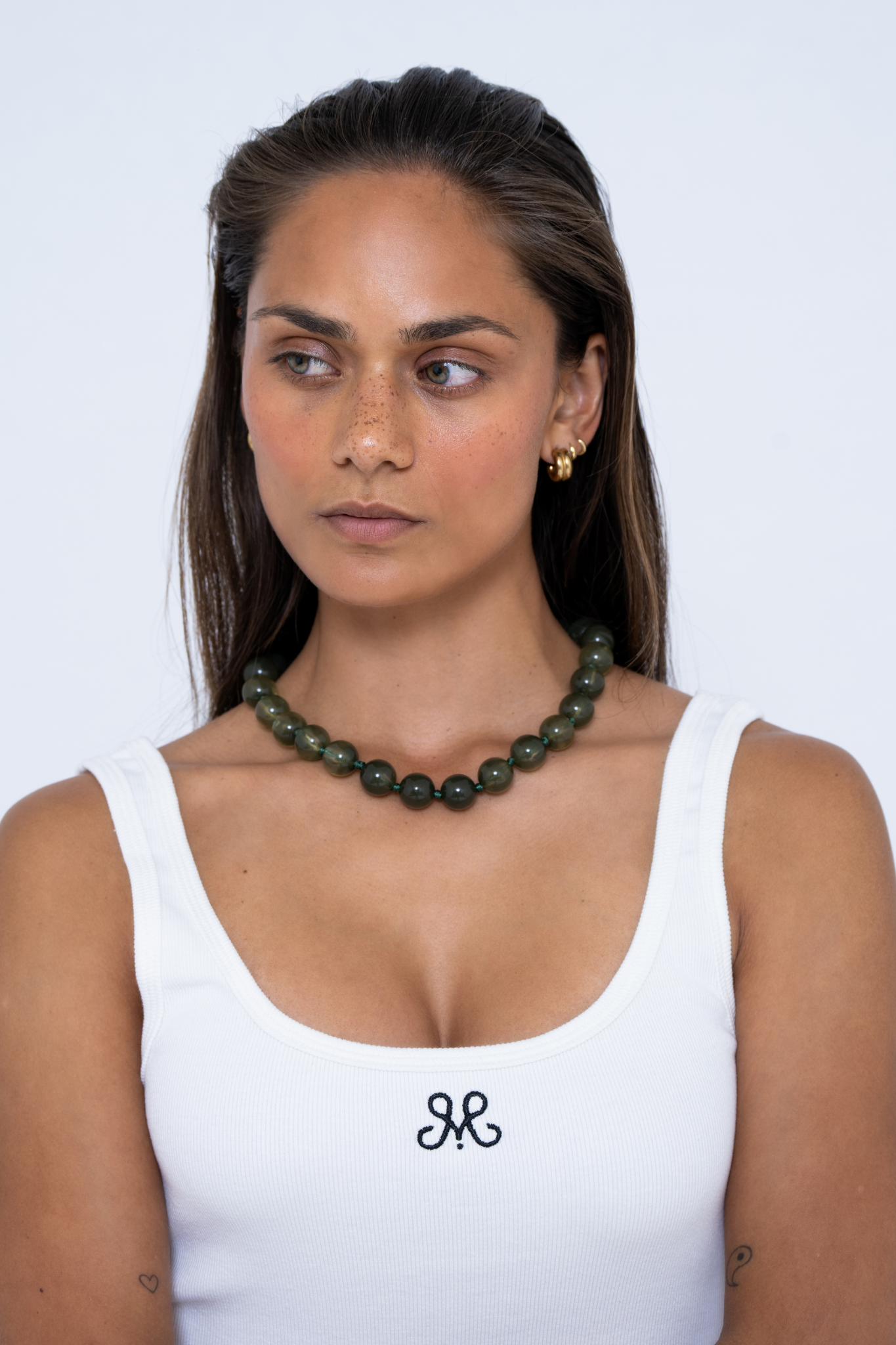 BEADED NECKLACE GREEN
