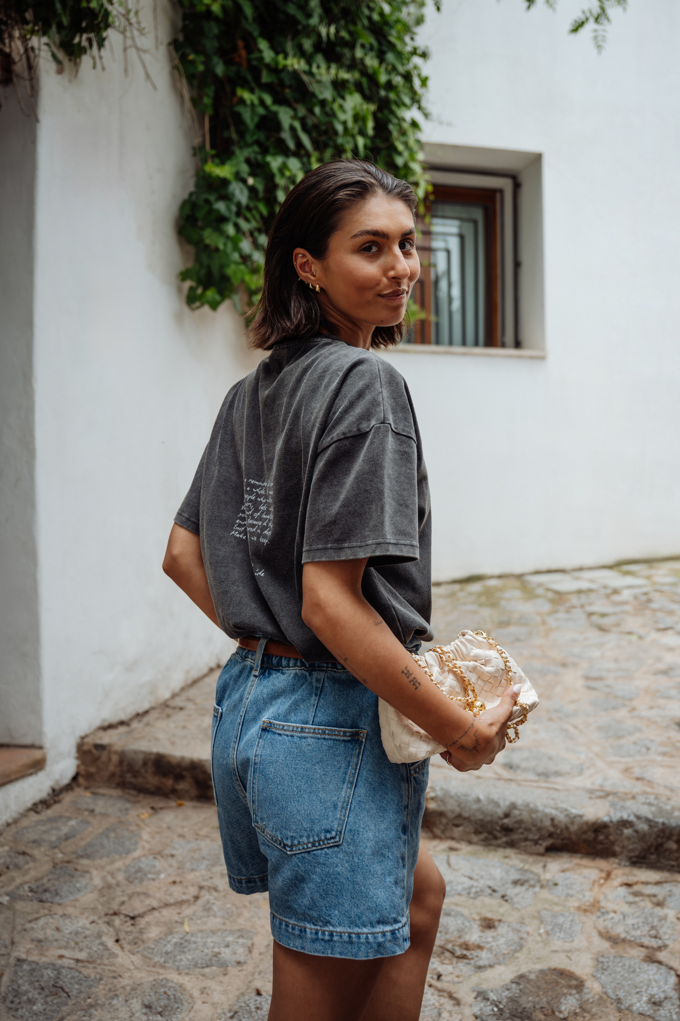 WOVEN CROSSBODY BAG OFF WHITE