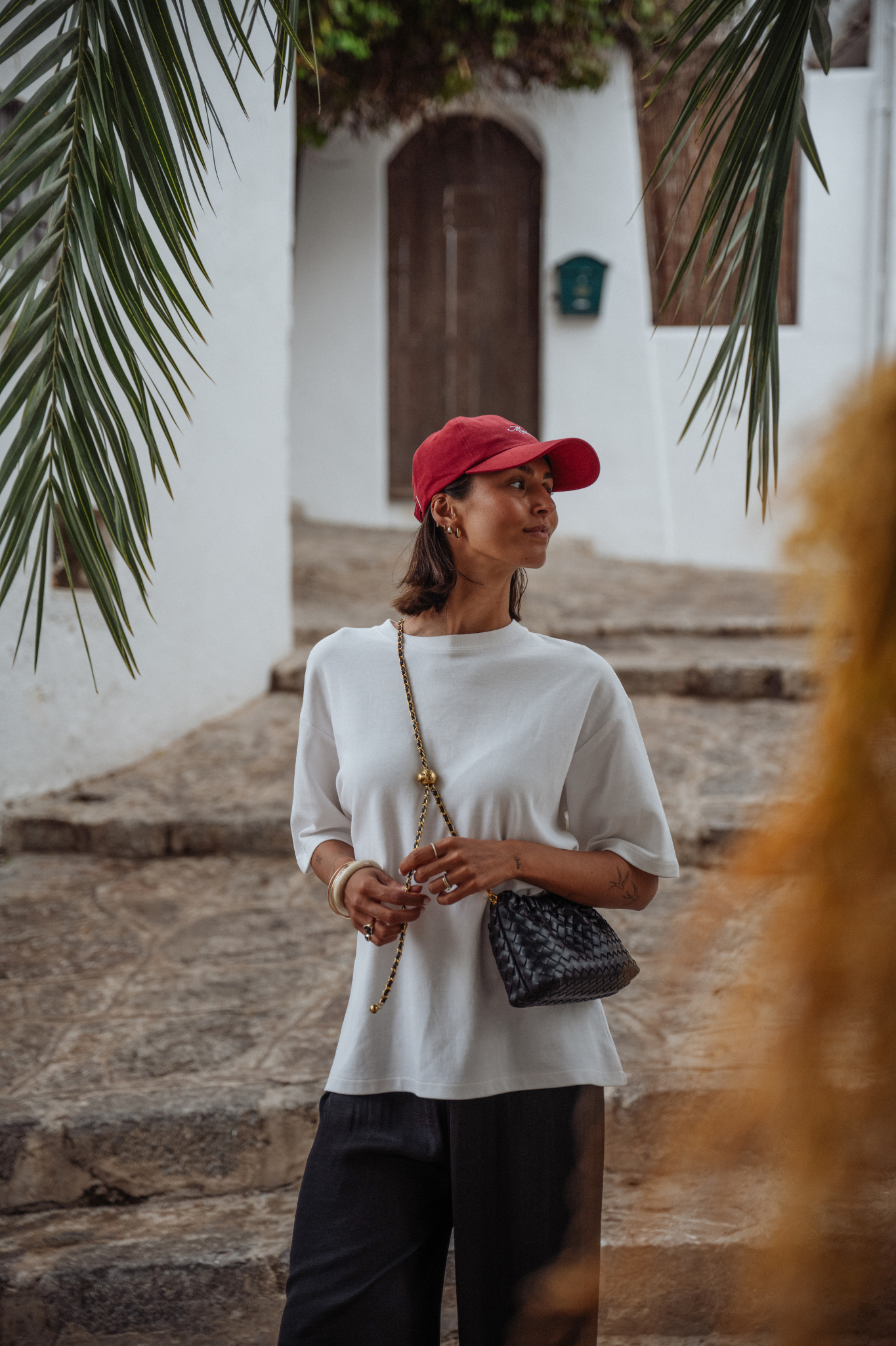 WOVEN CROSSBODY BAG BLACK