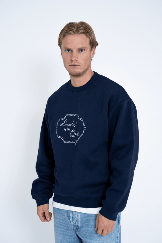 LOUDEST CREWNECK NAVY