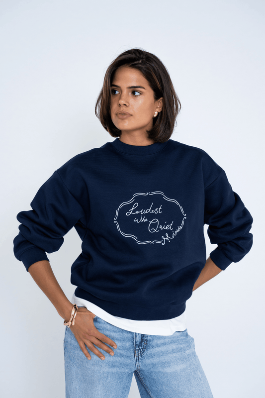 LOUDEST CREWNECK NAVY