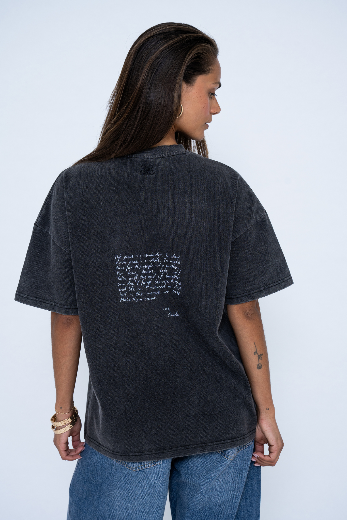 MONOGRAM T-SHIRT WASHED BLACK