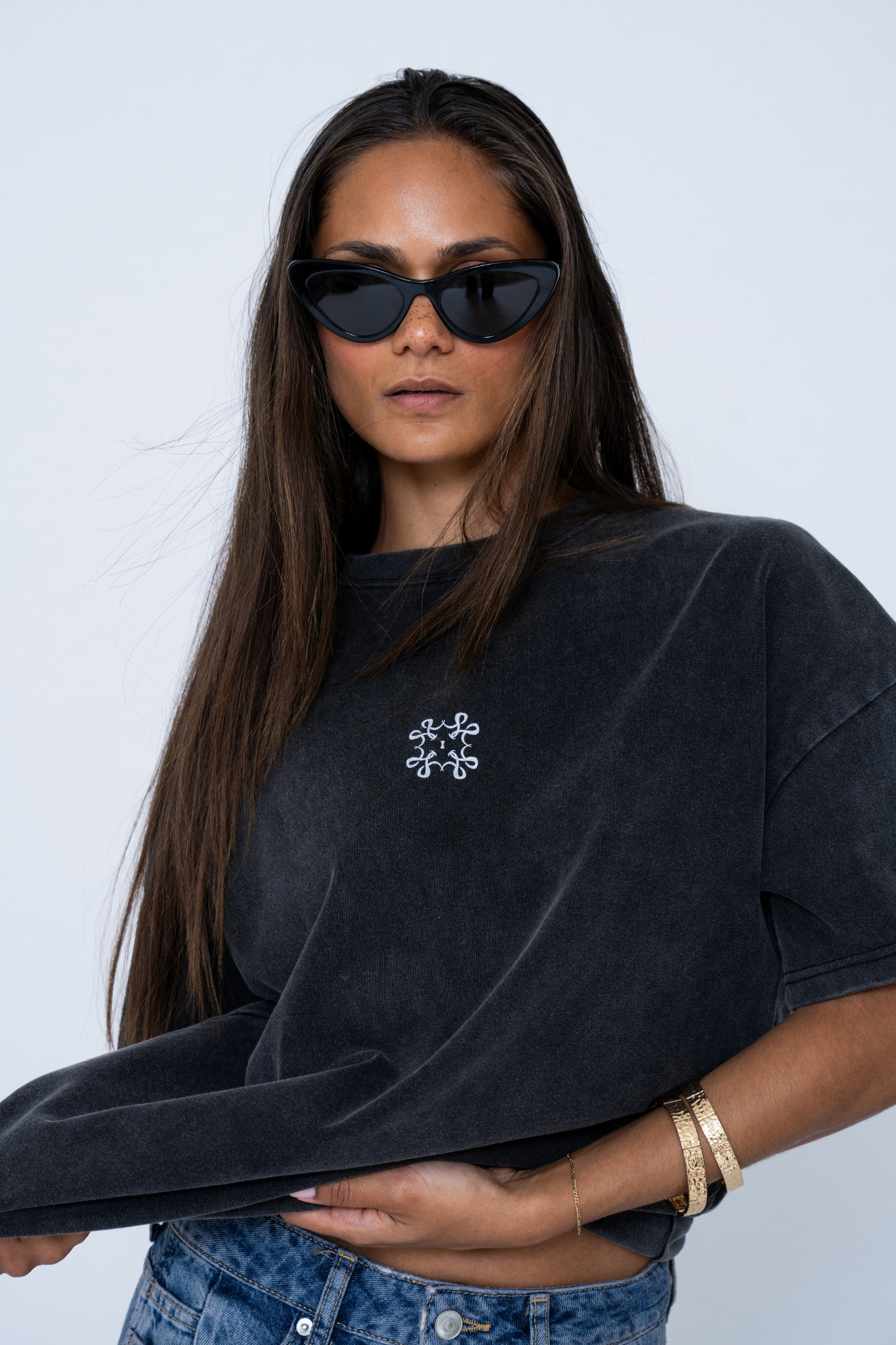 MONOGRAM T-SHIRT WASHED BLACK