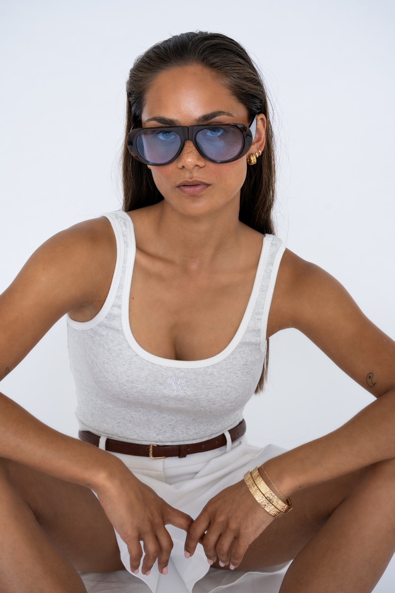 RIB TOP GREY MELANGE