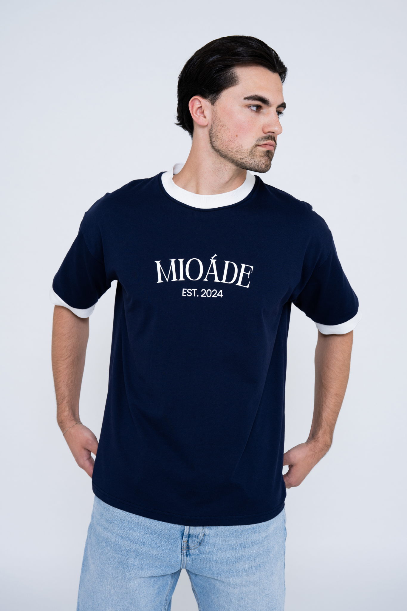 RINGER T-SHIRT NAVY