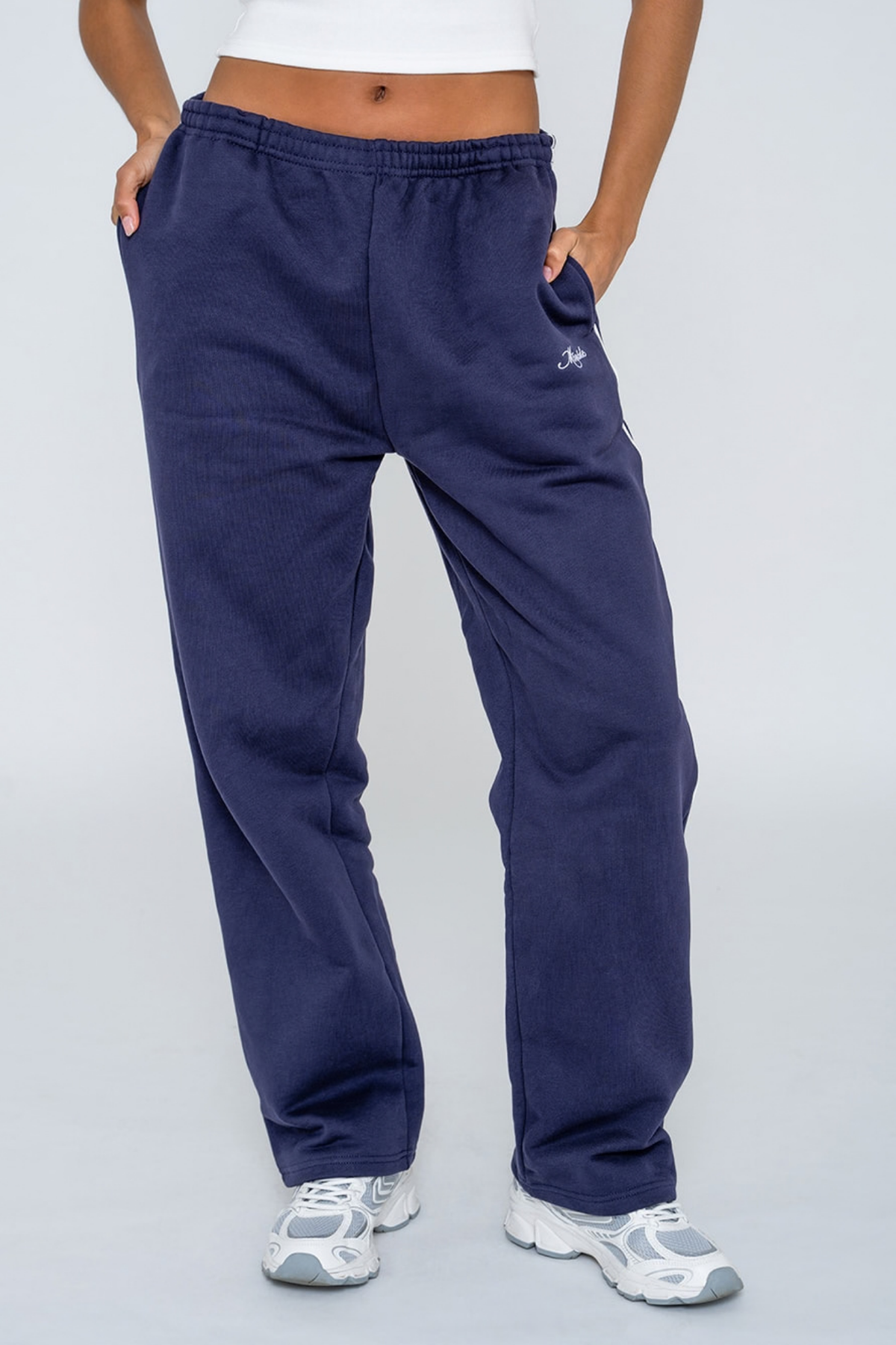 SCRIPT TRACK PANTS NAVY