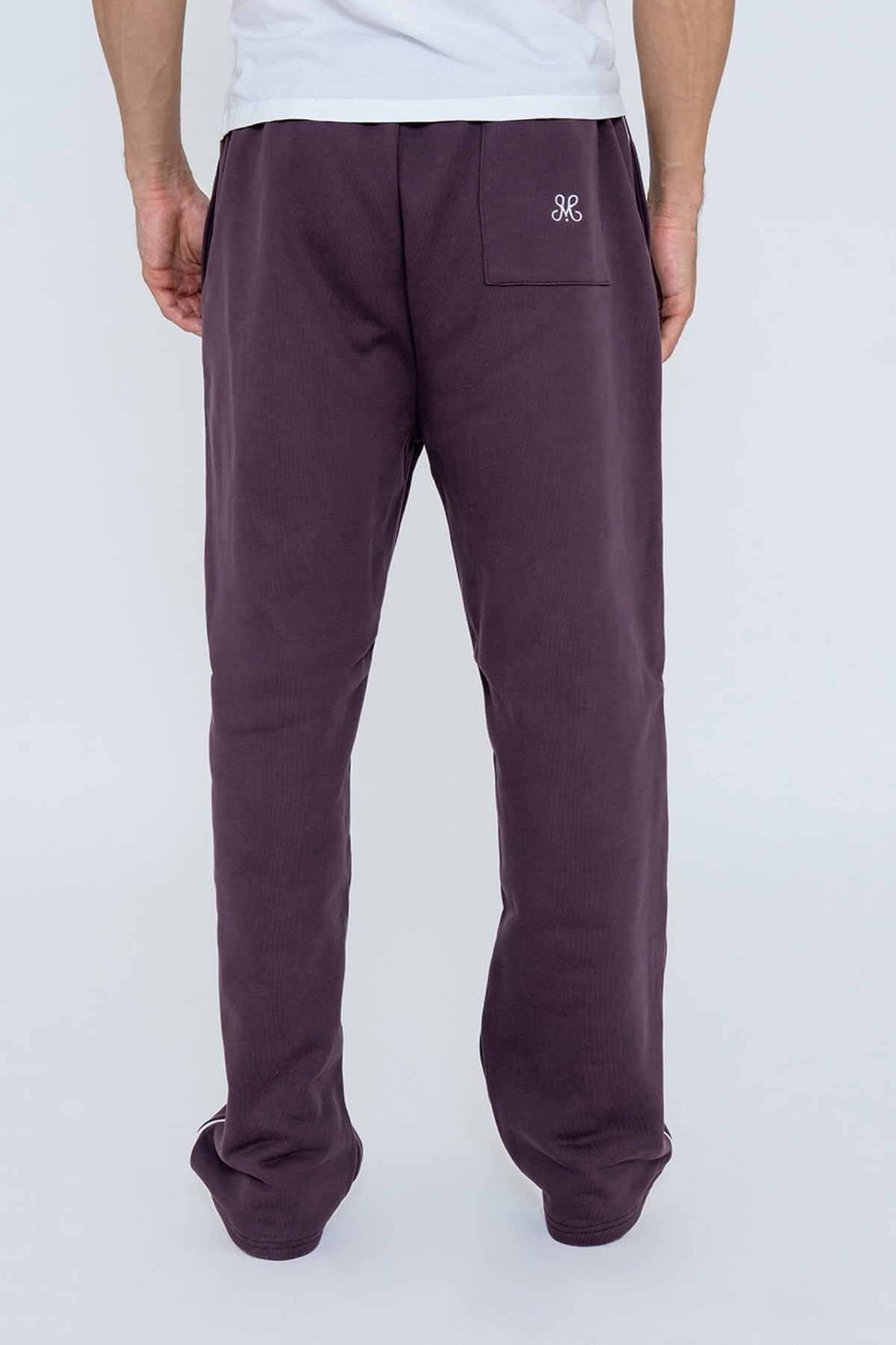 SCRIPT TRACK PANTS PLUM