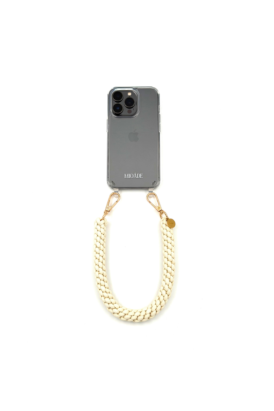 SHORT PHONE CORD OFF-WHITE WOVEN