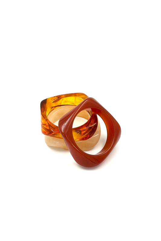 STATEMENT BANGLE SET WARM TONES