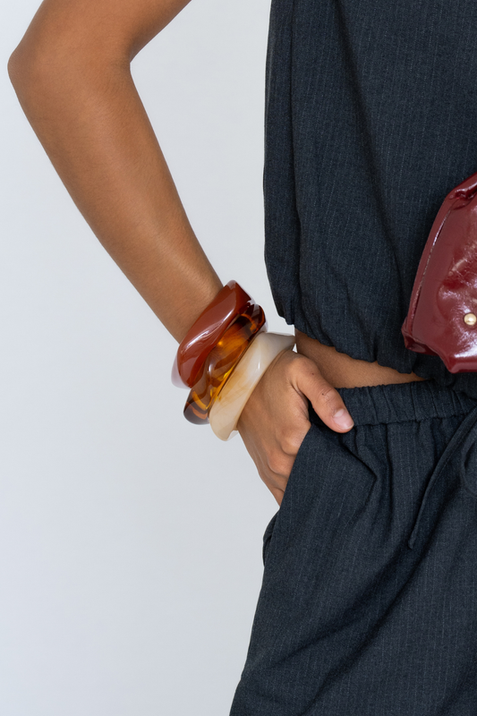 STATEMENT BANGLE SET WARM TONES