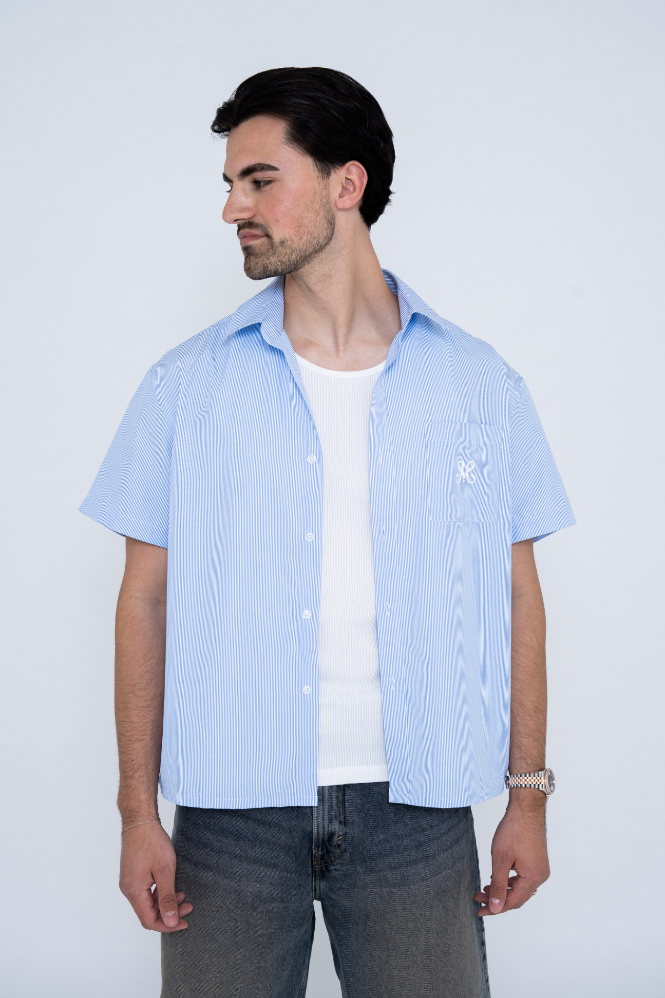 STRIPED SHIRT BLUE
