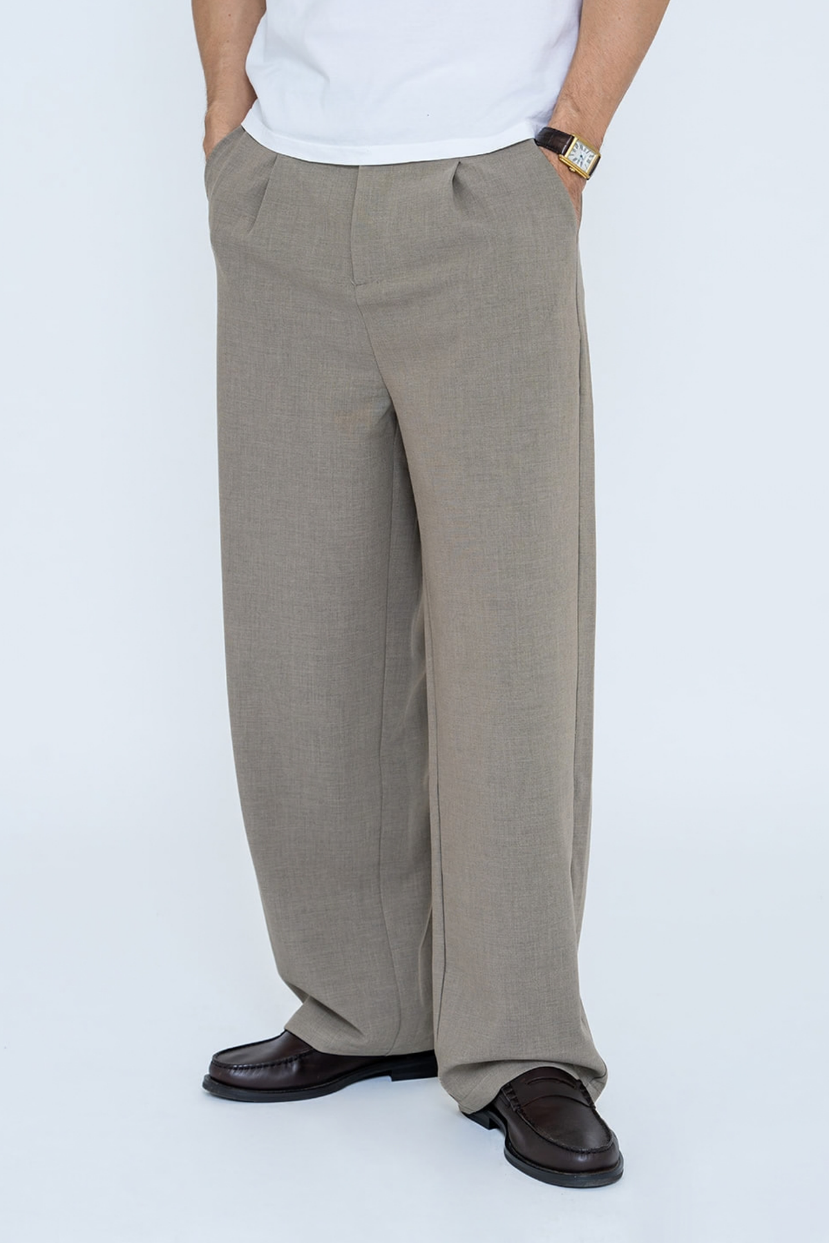 TAILORED PANTALON TAUPE