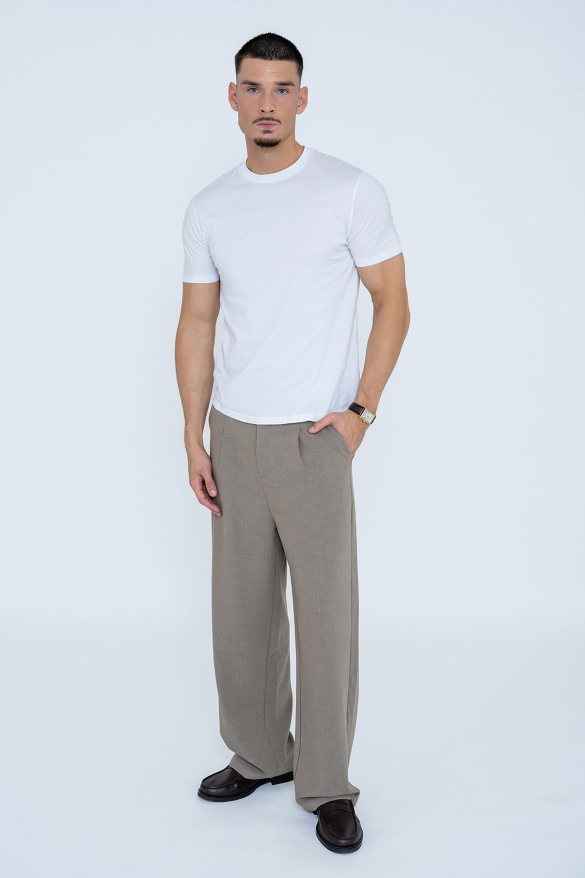 TAILORED PANTALON TAUPE