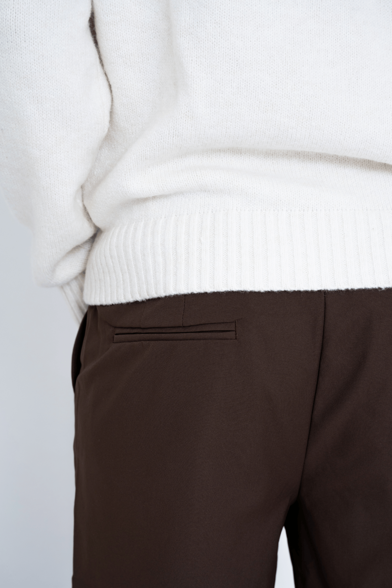 WIDE-LEG TROUSERS BROWN