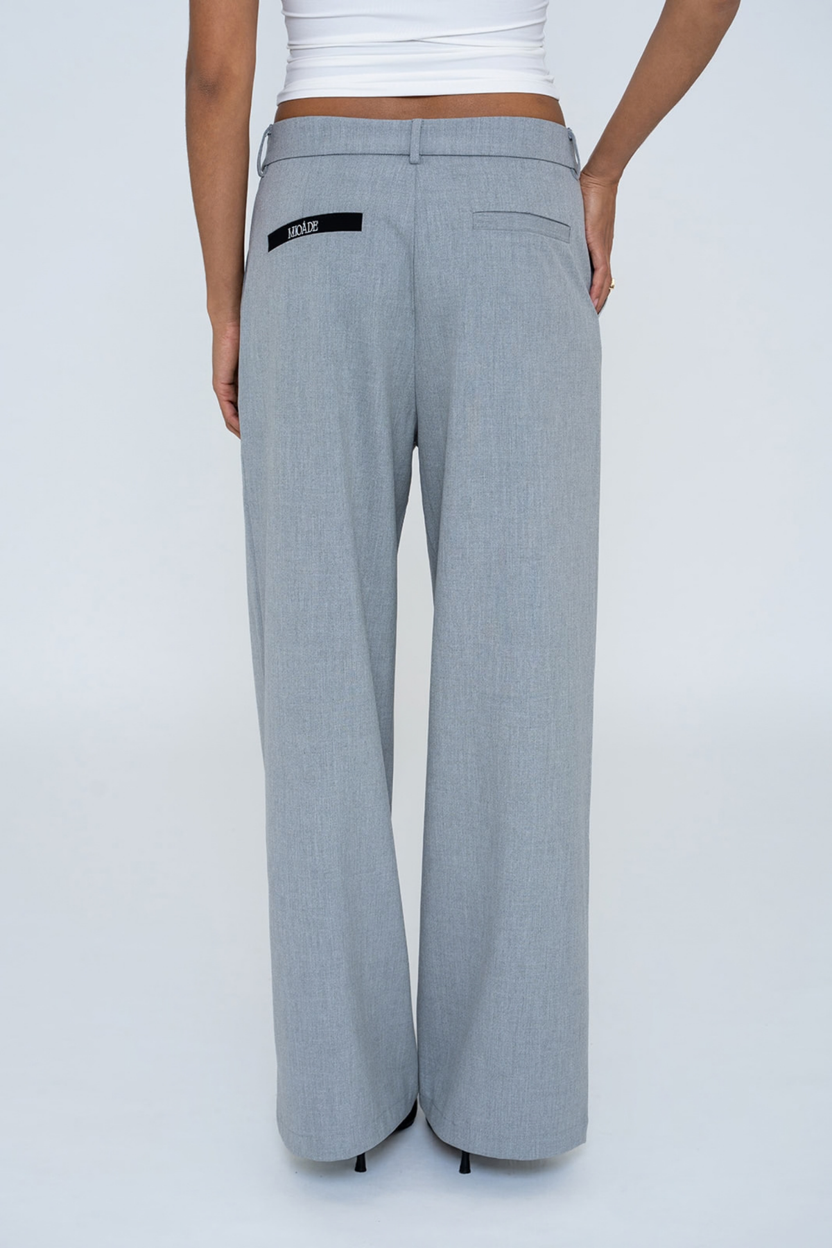 WIDE LEG PANTALON GREY
