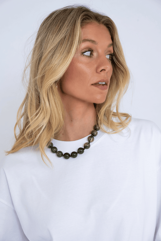 BEADED NECKLACE GREEN
