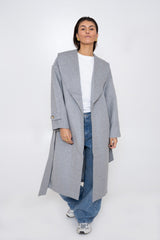 BELTED COAT GREY