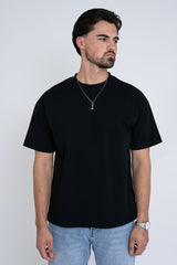 BLANK DISTRESSED T-SHIRT BLACK