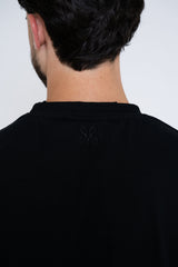 BLANK DISTRESSED T-SHIRT BLACK