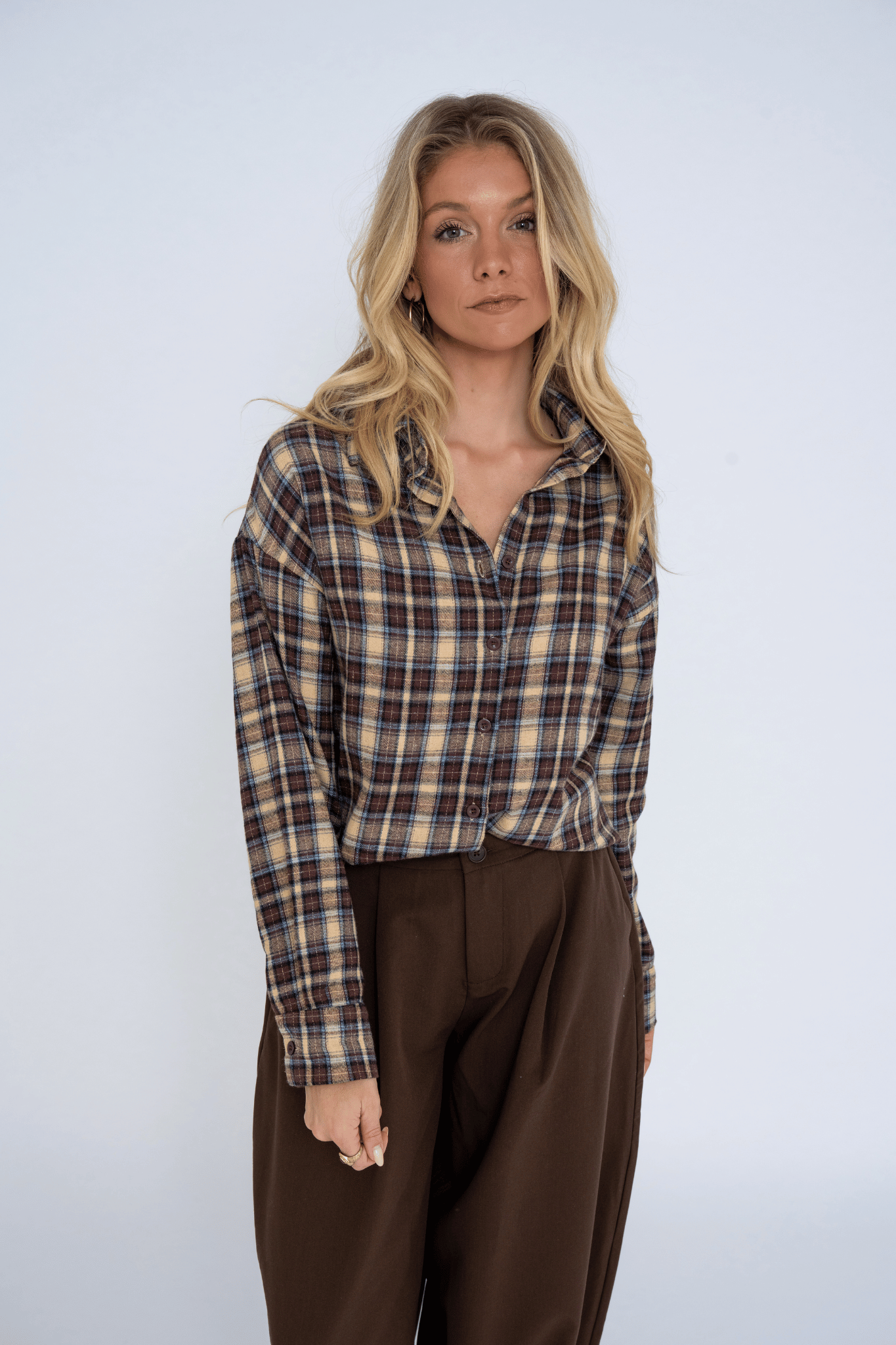CHECKED OVERSHIRT BROWN