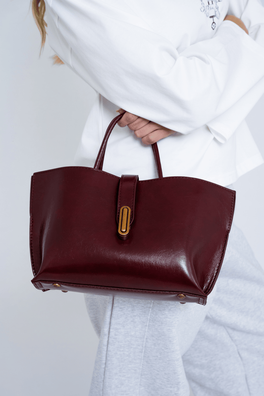 CLASSIC STRUCTURED BAG BORDEAUX