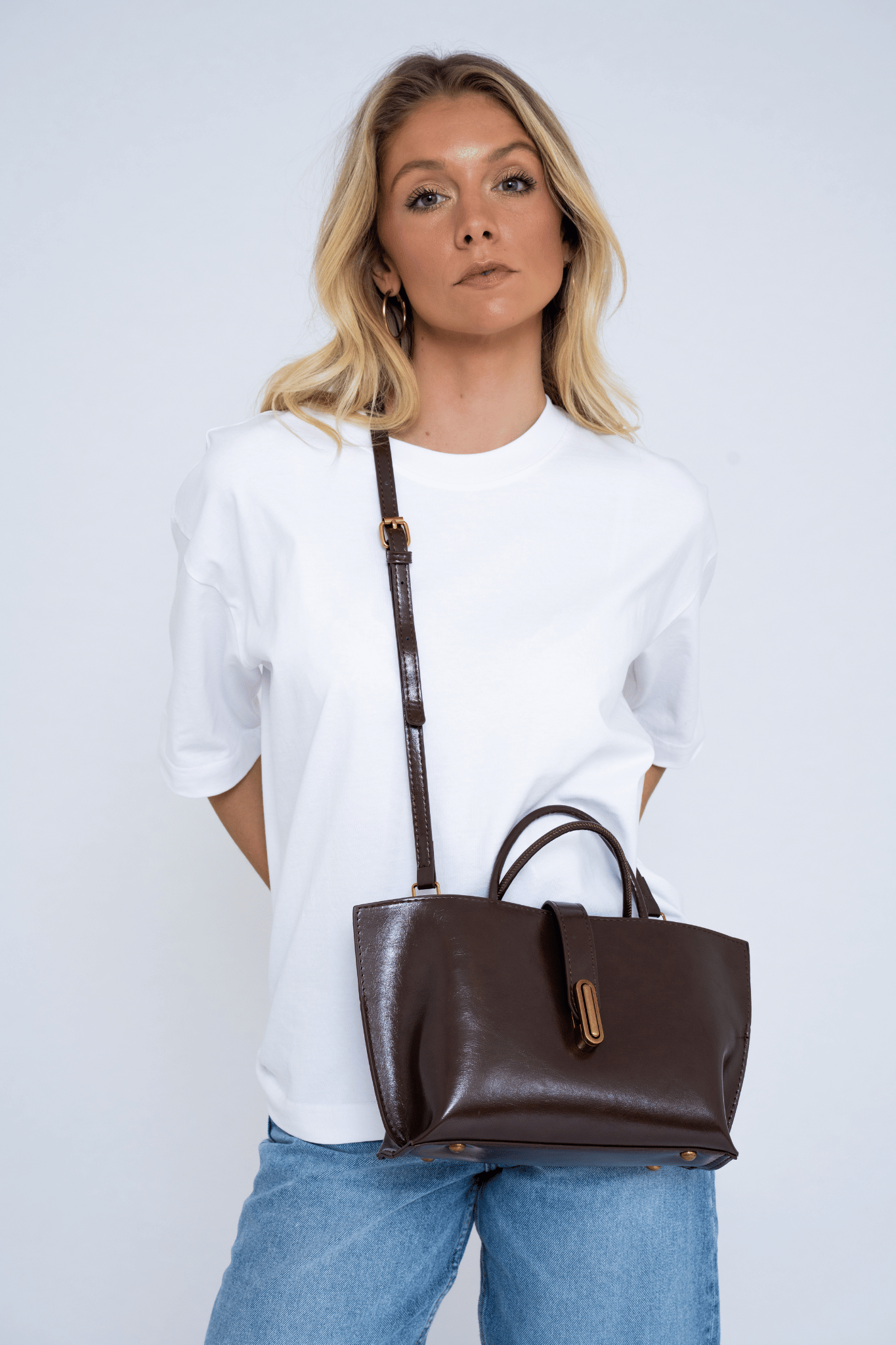 CLASSIC STRUCTURED BAG BROWN
