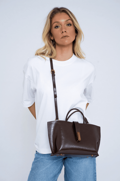 CLASSIC STRUCTURED BAG BROWN