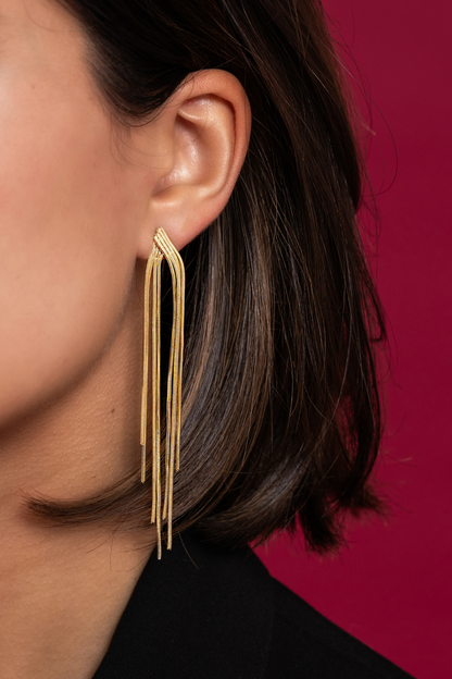 DROP CHAIN EARRINGS GOLD