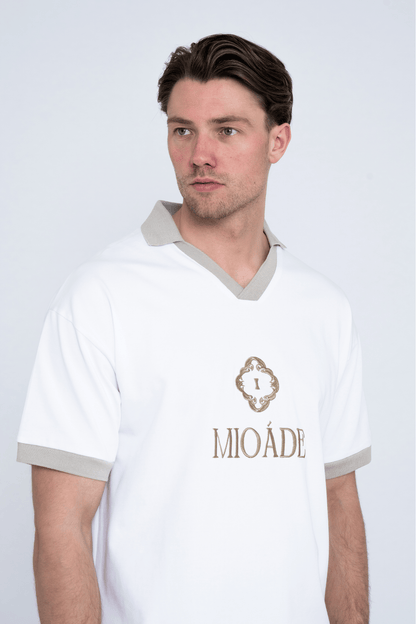 EMBLEM POLO T-SHIRT WHITE