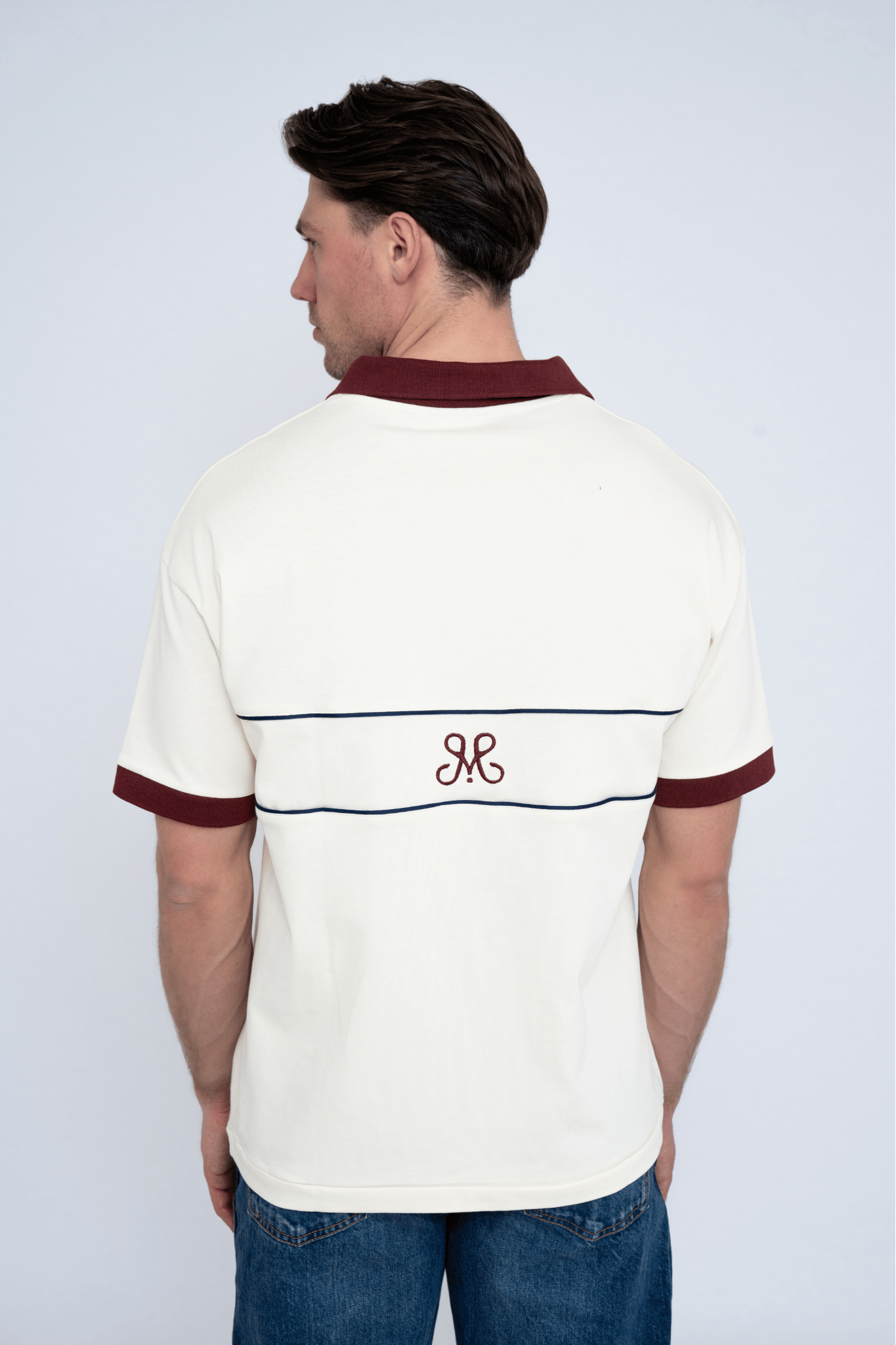 SCRIPT POLO T-SHIRT CREAM