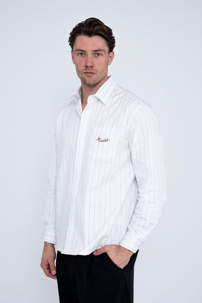 PINSTRIPE SHIRT WHITE