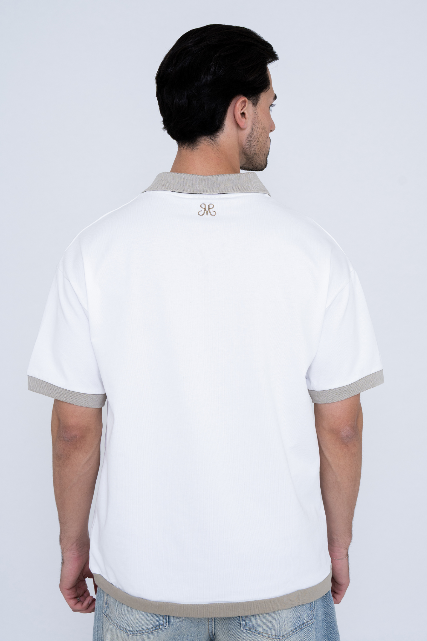 EMBLEM POLO T-SHIRT WHITE
