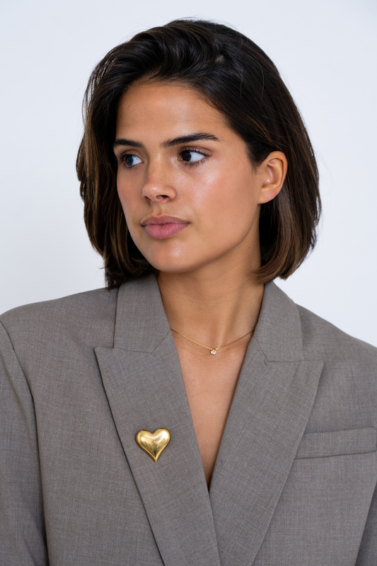 HEART BROCHE GOLD