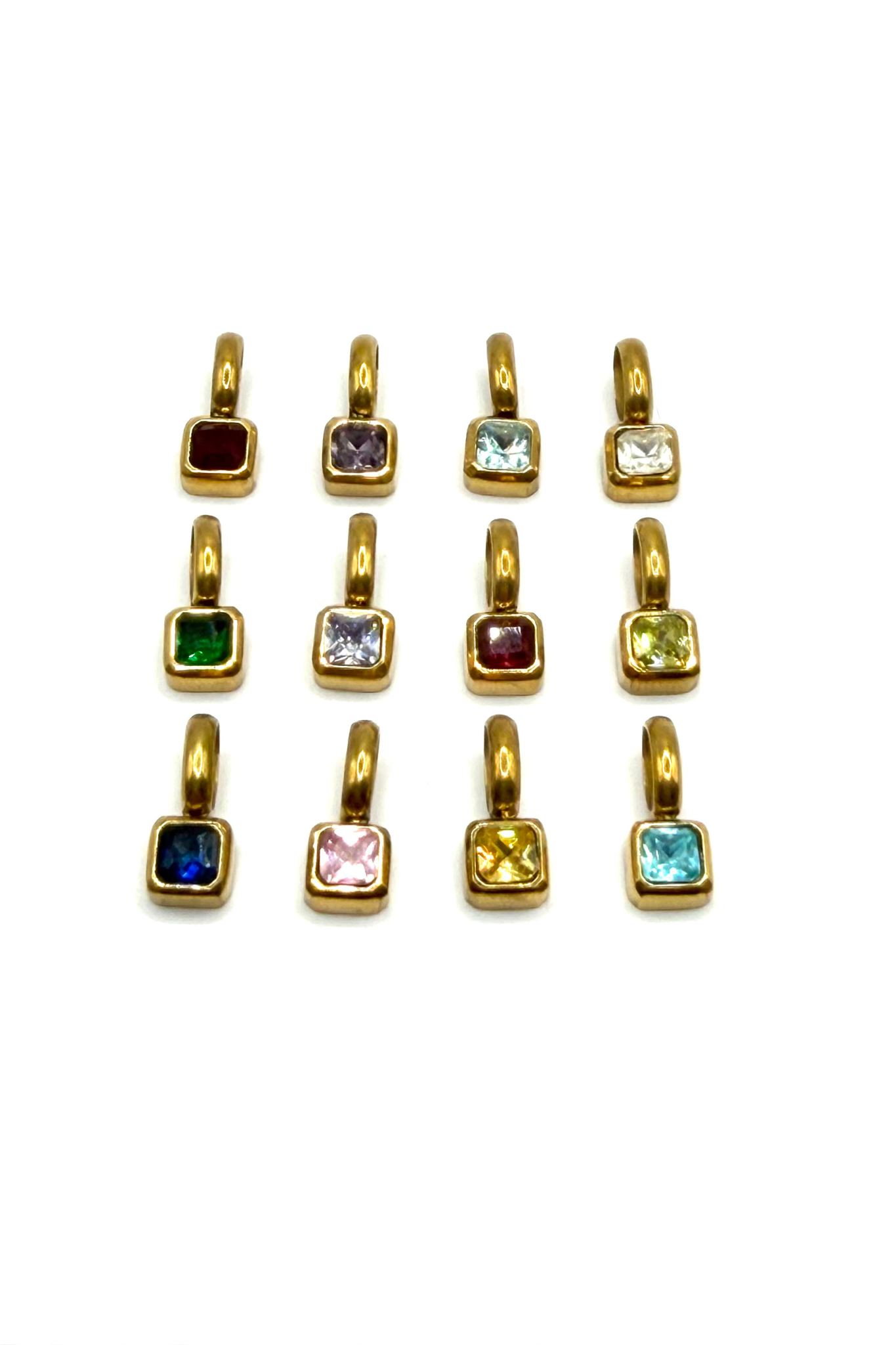 INITIAL COIN NECKLACE WITH BIRTHSTONE