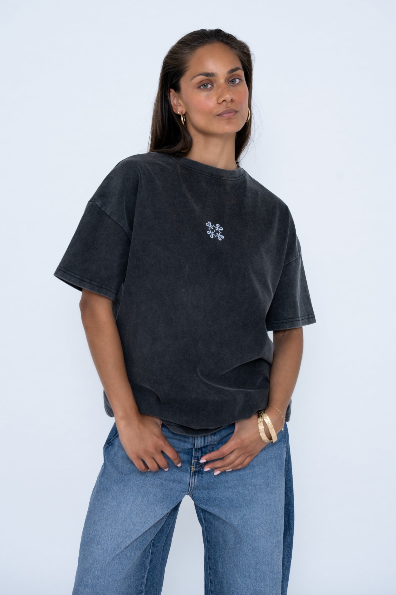 MONOGRAM T-SHIRT WASHED BLACK