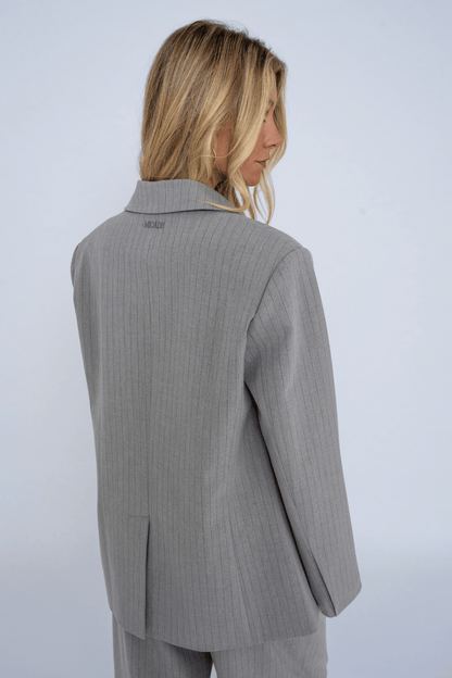 PINSTRIPE BLAZER GREY
