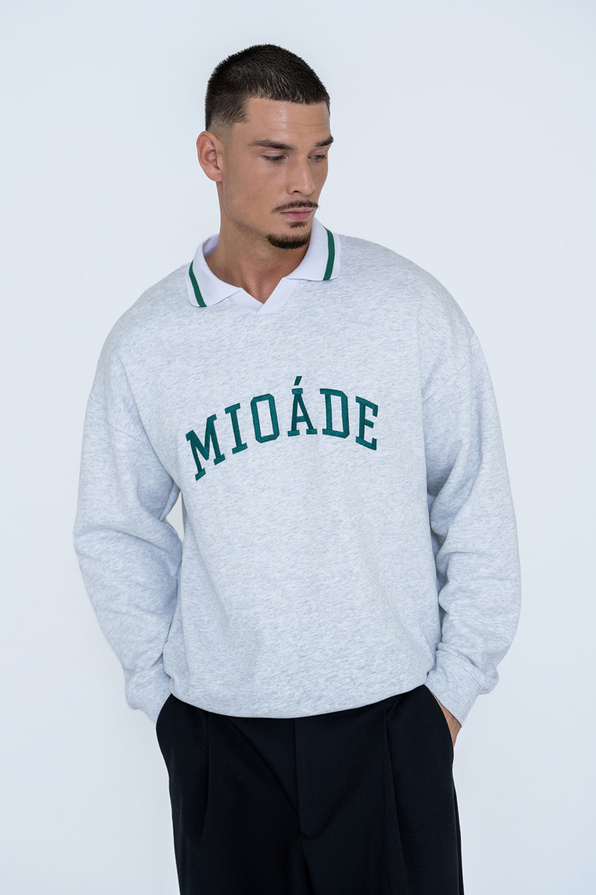 POLO SWEATER GREY
