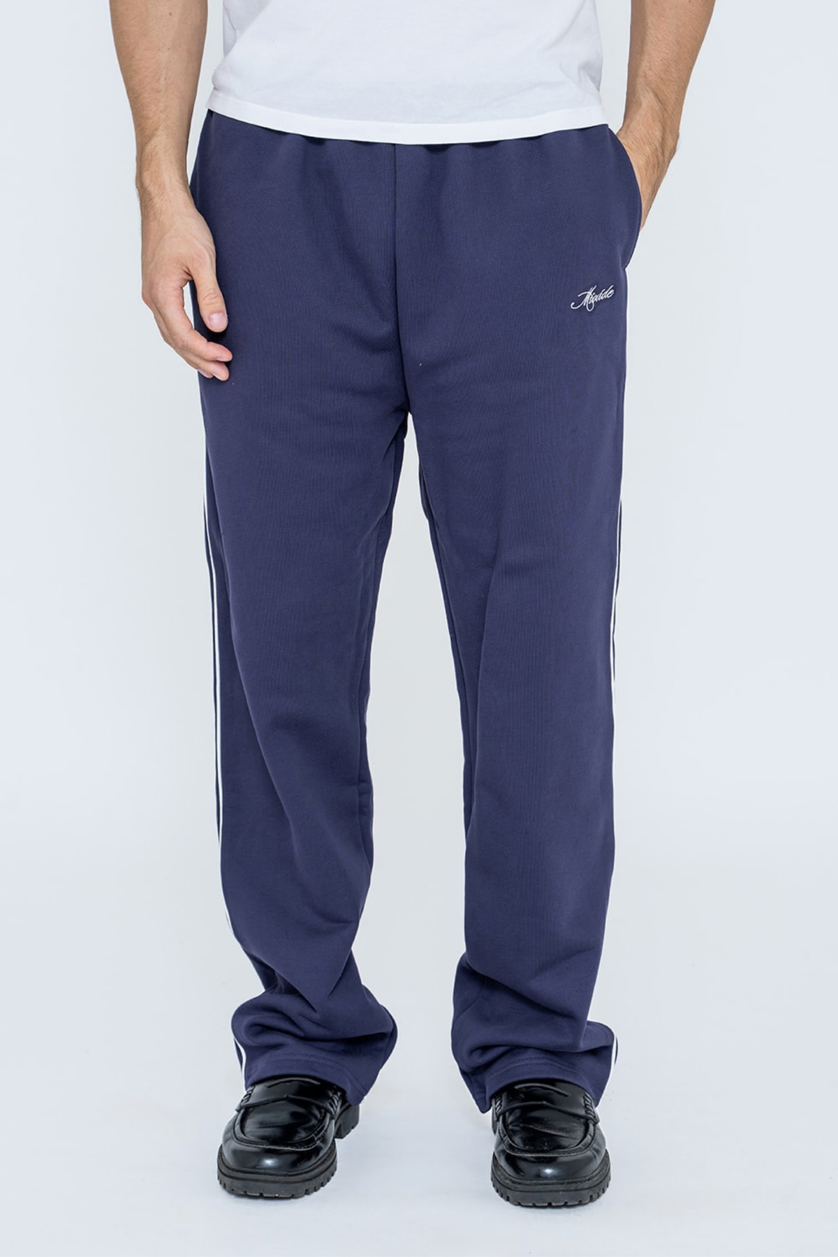 SCRIPT TRACK PANTS NAVY
