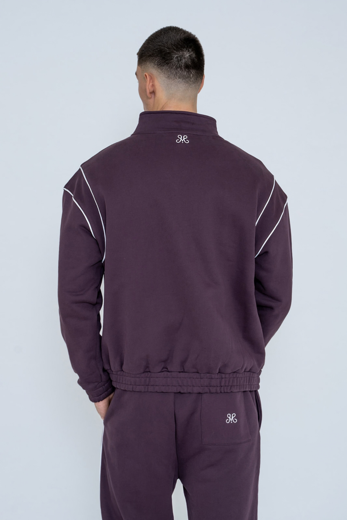 SCRIPT TRACK JACKET PLUM