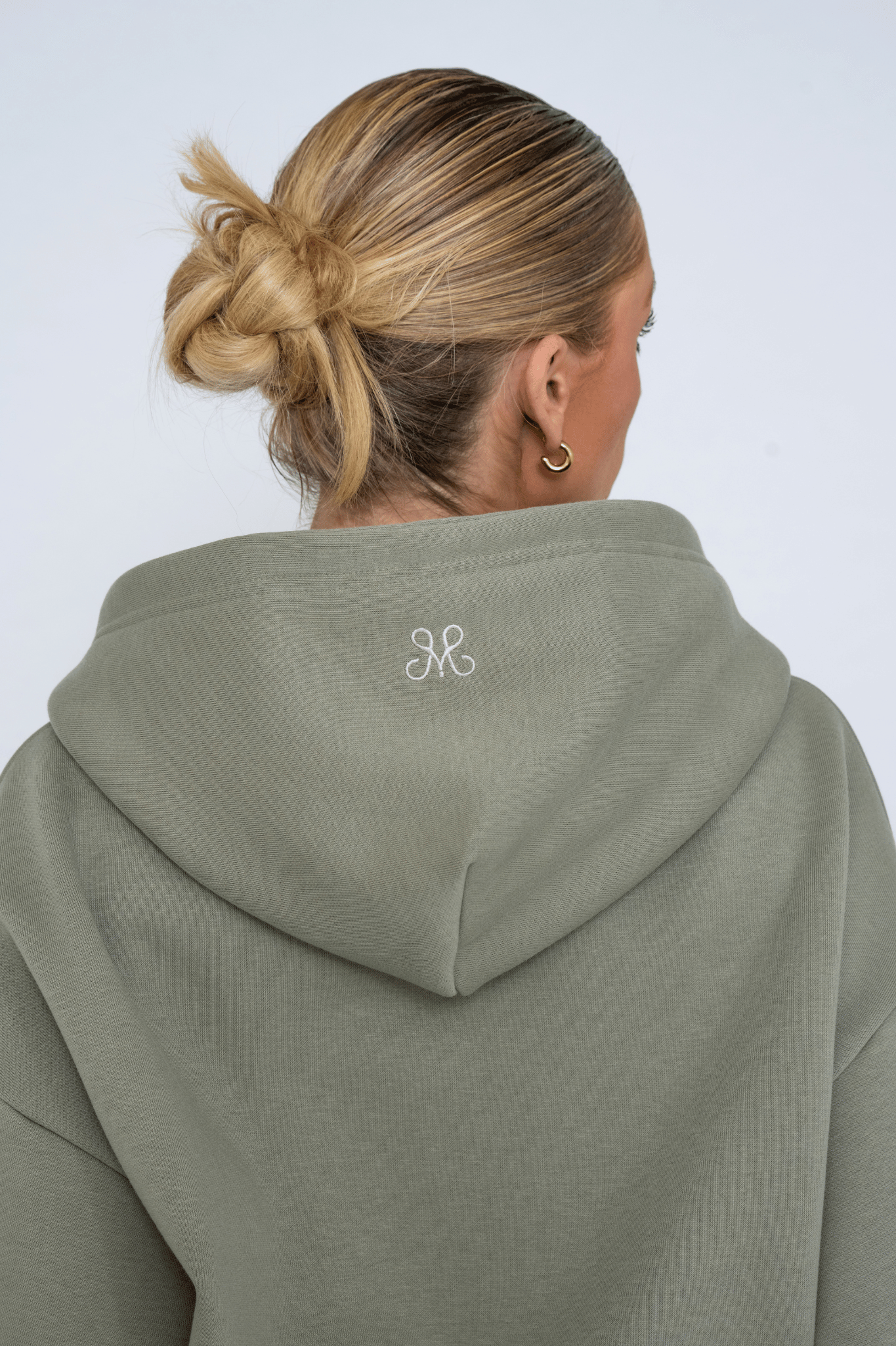 SCRIPT ZIP HOODIE GREEN