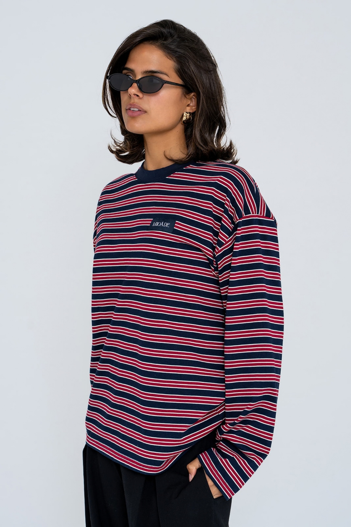 STRIPED LONGSLEEVE BORDEAUX