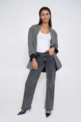 STUDDED JEANS GREY