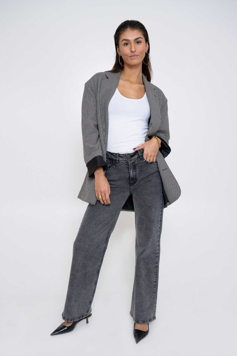 STUDDED JEANS GREY