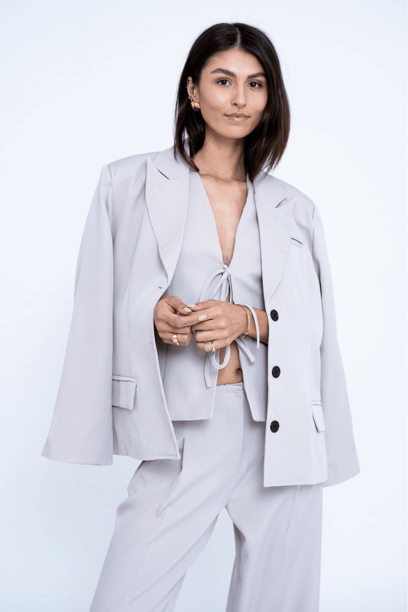 TAILORED GILET SAND