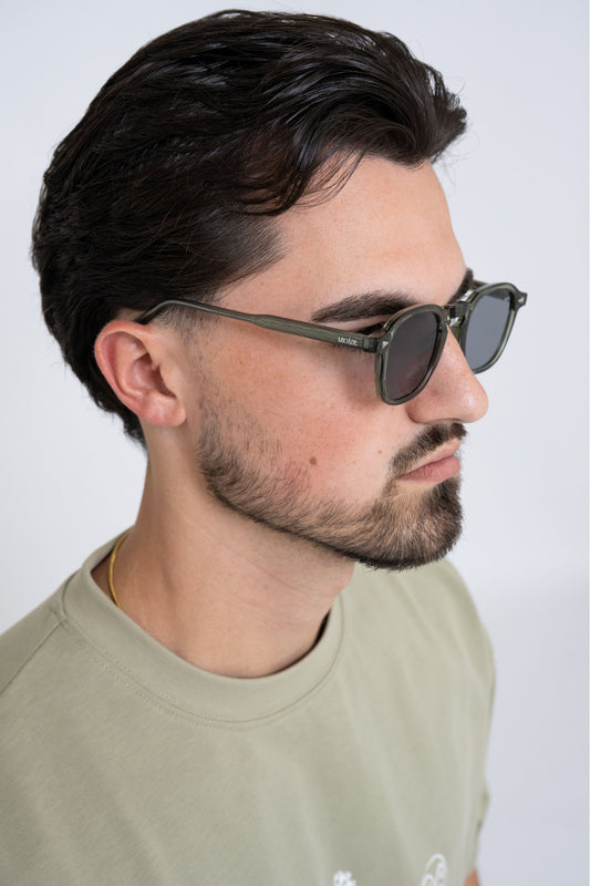 TRANSPARENT SUNGLASSES OLIVE GREEN